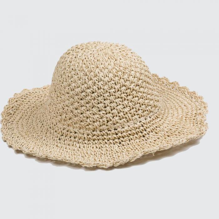 Crochet straw hats