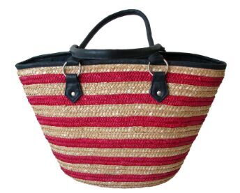 Striped straw bag beach bags large wholesale