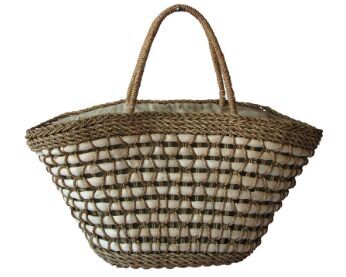 Handmade straw beach bag in bulk