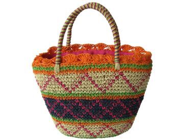Crochet beach tote bags woven handmade handbags