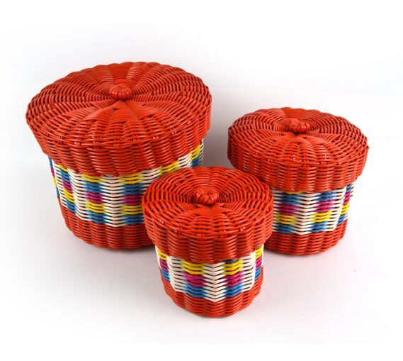 Plastic storage circle straw laundry basket suppliers