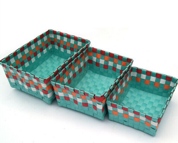 Plastic woven basket laundry storage basket uk supplier