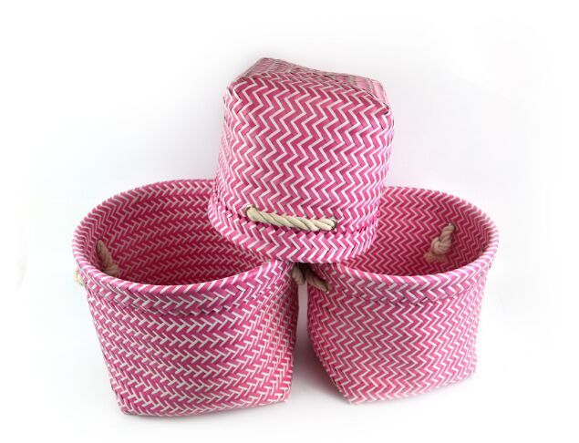 Plastic New design handmade 3 pcs Barrel storage basket manufacturers