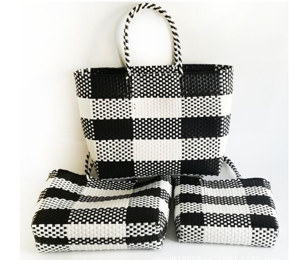 Custom Straw two colors shopping bags and laundry bags