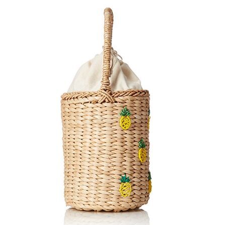 2018 Handmade simple fashion straw bag Bucket DIY