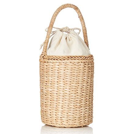 2018 Handmade simple fashion straw bag Bucket DIY