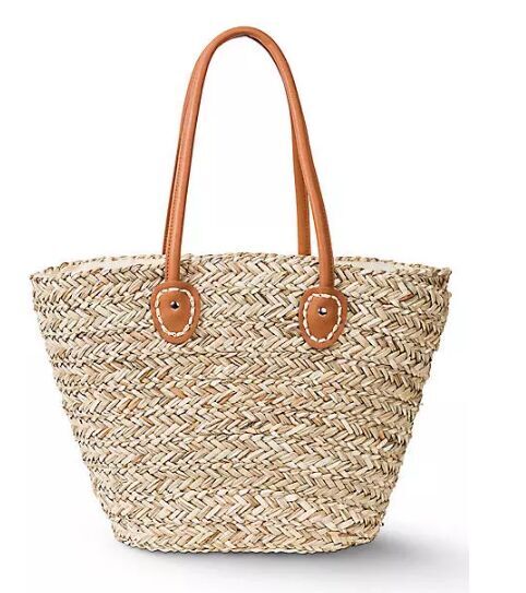 New Design handwoven braided Straw Tote bag long should bag in handbags with A Tassel